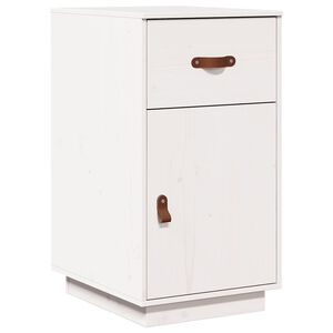 vidaXL Armoire de bureau Blanc 40x50x75 cm Bois massif de pin