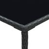 vidaXL Ensemble de bar de jardin 3 pcs et coussins Résine tressée Noir