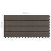 vidaXL Carreaux de terrasse 6 pcs WPC 60x30 cm 1,08 m² Marron foncé