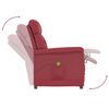 vidaXL Fauteuil de massage Rouge bordeaux Similicuir