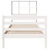 vidaXL Lit biblioth&egrave;que sans matelas blanc 90x190cm bois de pin massif