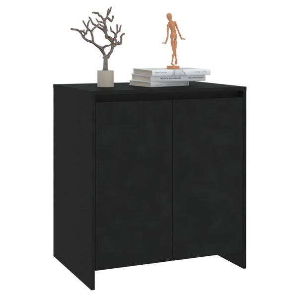 vidaXL Buffet Noir 70x41x75 cm Bois d'ingénierie