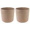 vidaXL Ensemble de Pots &agrave; Plantes 2 pcs Naturel &Oslash; 28 x 28 cm