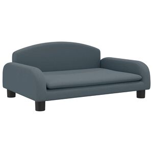 vidaXL Canap&eacute; pour enfants gris fonc&eacute; 70x45x30 cm tissu