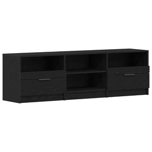 vidaXL Meuble TV 150 x 33,5 x 45 cm Ch&ecirc;ne noir Bois d'ing&eacute;nierie