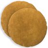 vidaXL Coussin 2 pc HEERLEN Jaune &Oslash; 50 cm Fleece en microfibre