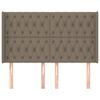 vidaXL T&ecirc;te de lit avec oreilles Taupe 147x16x118/128 cm Tissu