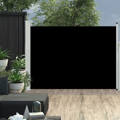vidaXL Auvent latéral rétractable de patio 100x500 cm Noir