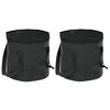 vidaXL Seaux pliables 2 pcs noir 30 L PVC