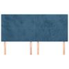 vidaXL T&ecirc;te de lit Bleu fonc&eacute; 160 x 5 x 118/128 cm Velours