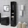 vidaXL Ensemble de meubles de salle de bain 3 pcs Noir Agglom&eacute;r&eacute;