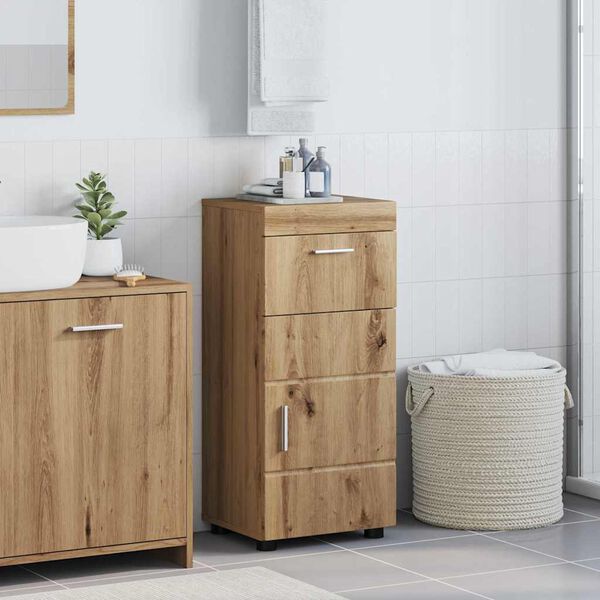 vidaXL Ensemble d'armoire de salle de bain TULUM Ch&ecirc;ne artisanal