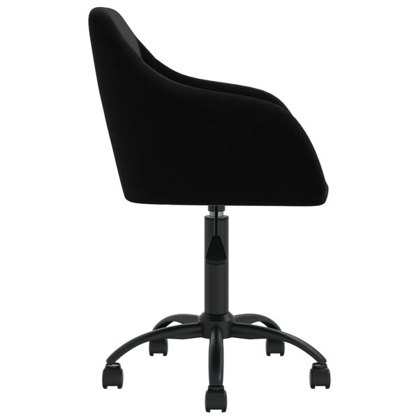 vidaXL Chaises pivotantes &agrave; manger lot de 6 noir velours