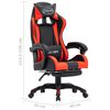 vidaXL Fauteuil de jeux vid&eacute;o et repose-pied Rouge et noir Similicuir