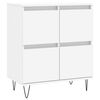 vidaXL Buffets 2 pcs blanc bois d'ing&eacute;nierie