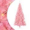 vidaXL Sapin de No&euml;l avec 300 LED avec support Rose 240 cm PVC