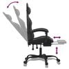 vidaXL Chaise de jeu pivotante avec repose-pied Noir Similicuir