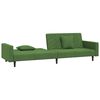 vidaXL Canap&eacute;-lit &agrave; 2 places avec deux oreillers Vert fonc&eacute; Velours