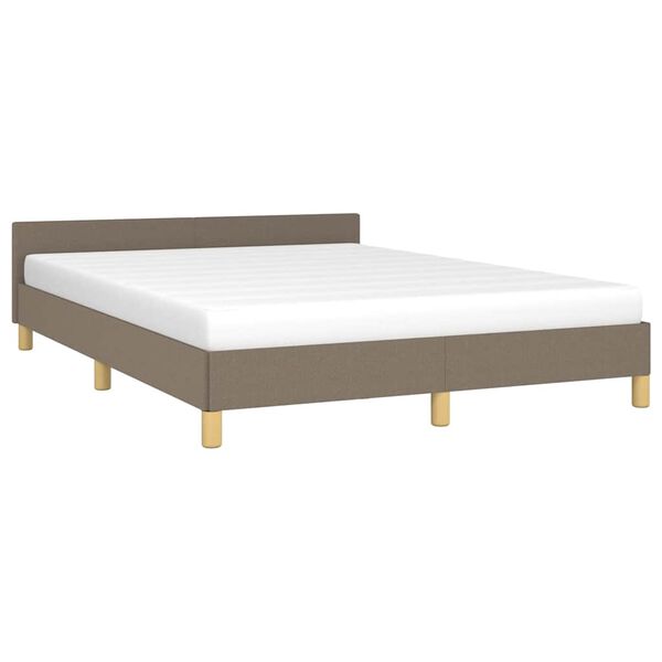 vidaXL Cadre de lit sans matelas taupe 140x190 cm tissu