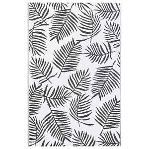 vidaXL Tapis d'ext&eacute;rieur ARAKIL Blanc et noir 190x290 cm PP