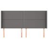 vidaXL T&ecirc;te de lit avec oreilles Gris 183x16x118/128 cm Similicuir