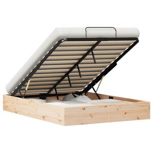 vidaXL Cadre de lit ottoman avec rangement Naturel 160 x 200 cm