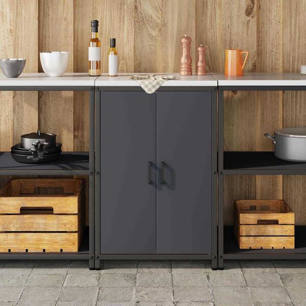vidaXL Rangement de cuisine Anthracite 60 x 50 x 92 cm Acier