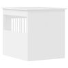 vidaXL Meuble de cage pour chiens blanc 64,5x80x71cm bois d'ing&eacute;nierie