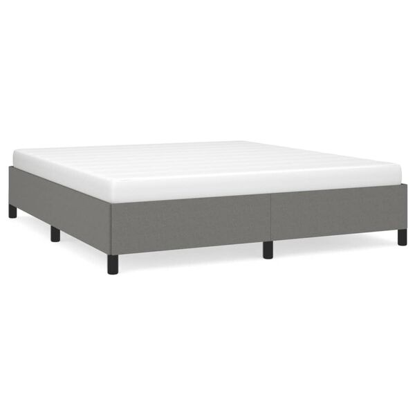 vidaXL Cadre de lit sans matelas gris fonc&eacute; 160x200 cm tissu