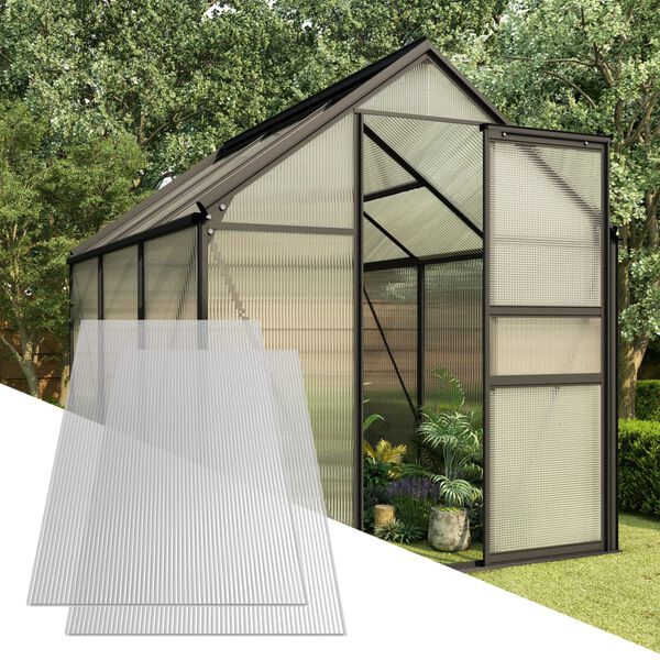 vidaXL Feuilles de polycarbonate 5 pcs 6 mm 150x65 cm