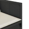 vidaXL Ensemble à manger de jardin coussins 5pcs Noir Résine tressée