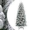 vidaXL Sapin de No&euml;l artificiel avec neige floqu&eacute;e 240 cm PVC et PE
