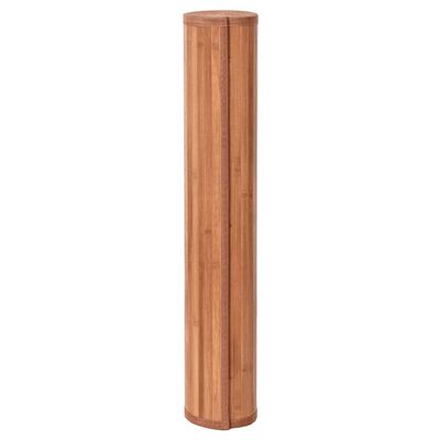 vidaXL Tapis carré marron 100x100 cm bambou