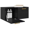 vidaXL Meuble mural Ch&ecirc;ne noir 80 x 36.5 x 35 cm Bois d'ing&eacute;nierie