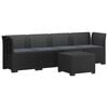 vidaXL Canap&eacute; de jardin 4 places avec coussins look rotin PP