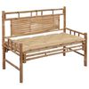 vidaXL Banc de jardin avec coussin 120 cm Bambou