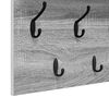 vidaXL Porte-manteau mural avec &eacute;tag&egrave;re Gris Sonoma 60 x 40 x 12 cm
