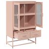 vidaXL Buffet haut rose 68x39x111,5 cm acier