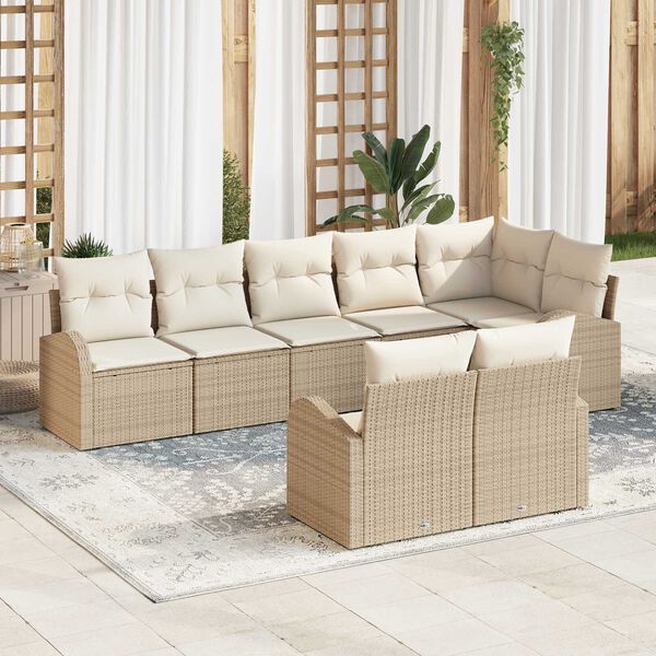 vidaXL Ensemble de canapé de jardin Beige et crème 55 x 55 x 37 cm