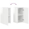vidaXL Ensemble meuble TV 4 pcs Blanc brillant Bois d'ing&eacute;nierie