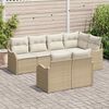 vidaXL Ensemble de canapé de jardin Beige polyrotin