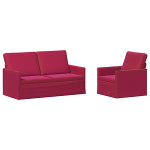 vidaXL Ensemble de Canap&eacute;s 2 pcs Bordeaux Velours (V)