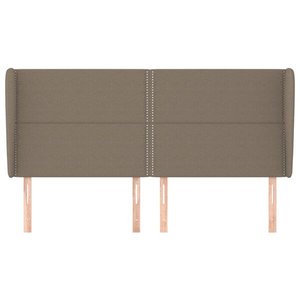 vidaXL T&ecirc;te de lit avec oreilles Taupe 163x23x118/128 cm Tissu