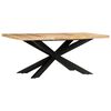 vidaXL Table &agrave; d&icirc;ner 180x90x76 cm Bois de manguier brut solide