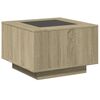 vidaXL Table basse avec LED ch&ecirc;ne sonoma 60x60x40 cm bois d'ing&eacute;nierie