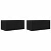 vidaXL Meubles TV 2 pcs ch&ecirc;ne noir 60x31x25,5 cm bois d'ing&eacute;nierie