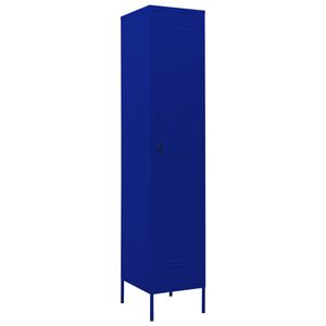 vidaXL Armoire &agrave; casiers Bleu marine 35x46x180 cm Acier