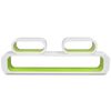 vidaXL &Eacute;tag&egrave;res murales sous forme de cube 6 pcs Vert et blanc
