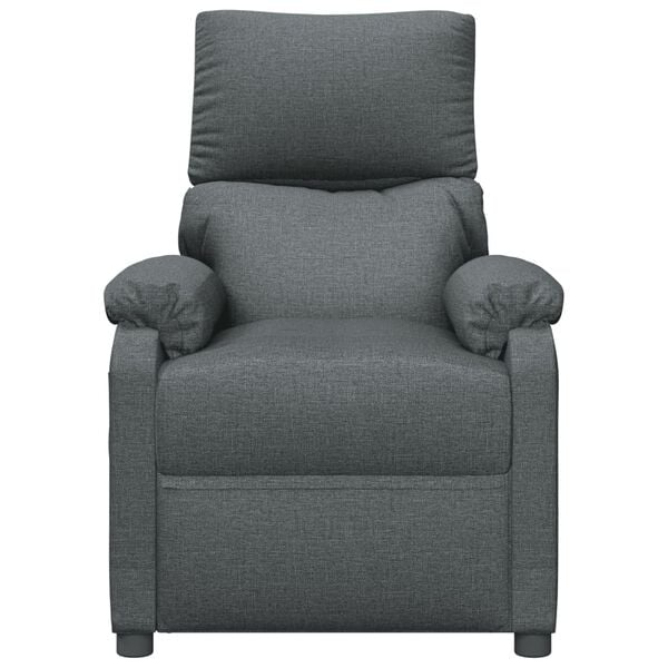 vidaXL Fauteuil de massage Gris foncé Tissu