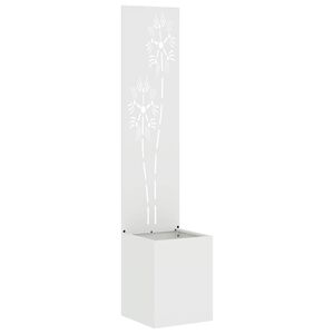 vidaXL &Eacute;cran de confidentialit&eacute; de jardin Floral Blanc 32 x 150 cm